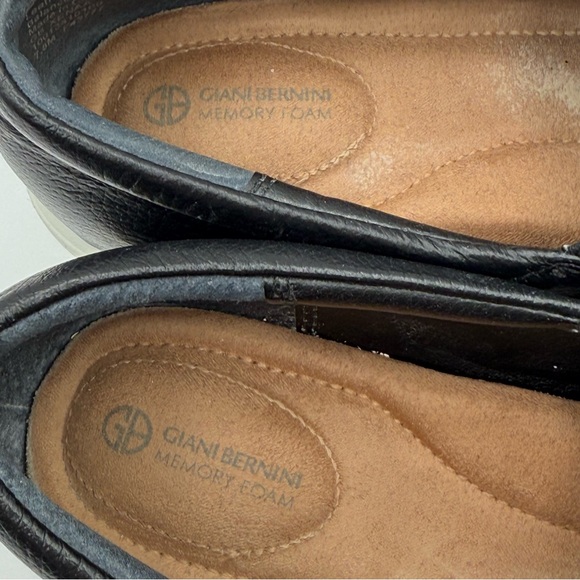 Giani Bernini Xenaa Black Slip-on Wedge Sneakers Suede & Leather Platform SZ 7.5 - Picture 8 of 15